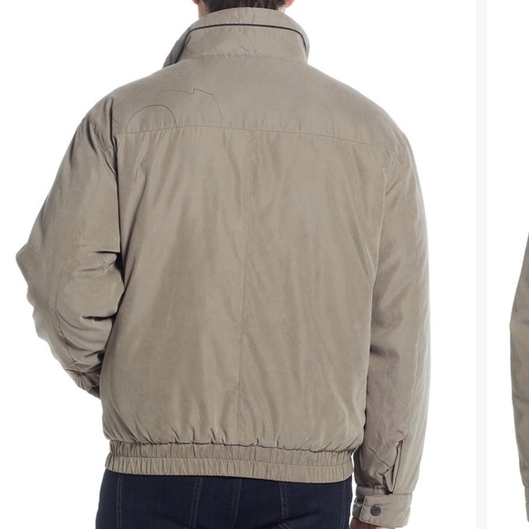 Weatherproof Men's Taupe with Brown Interior Bomber Jacket - Picture 2 of 14